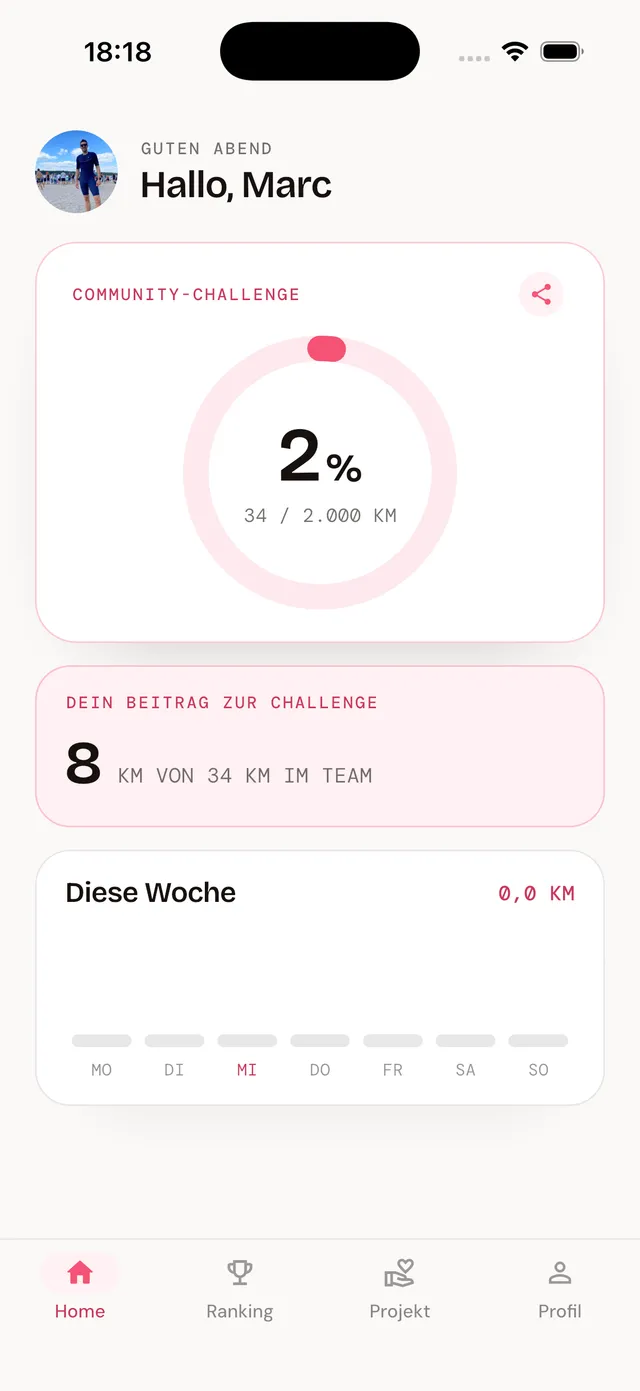 App: Kilometer tracken
